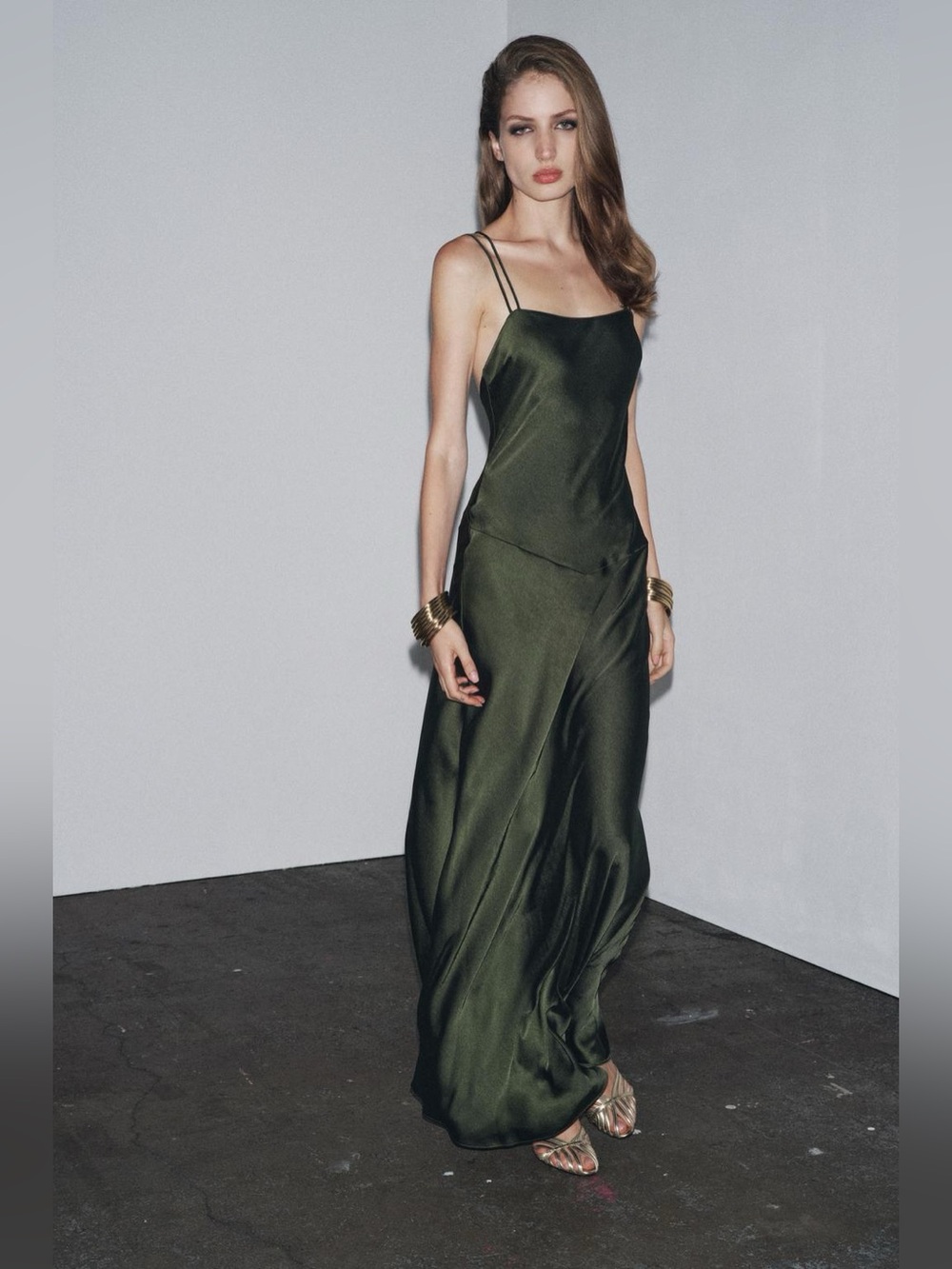 NWT. Zara Limited Edition Satin Effect Long Dress. Size S.